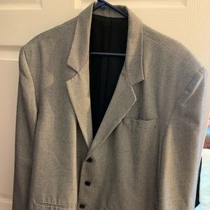 UNTIED Mens Black & White Tweed Look Jacket Sz XL